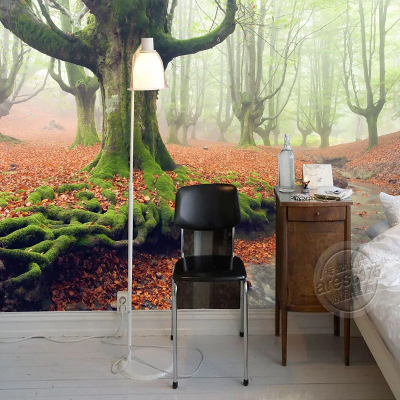 Деревья лес фото обои на заказ 3D настенные фрески натуральный пейзаж декор