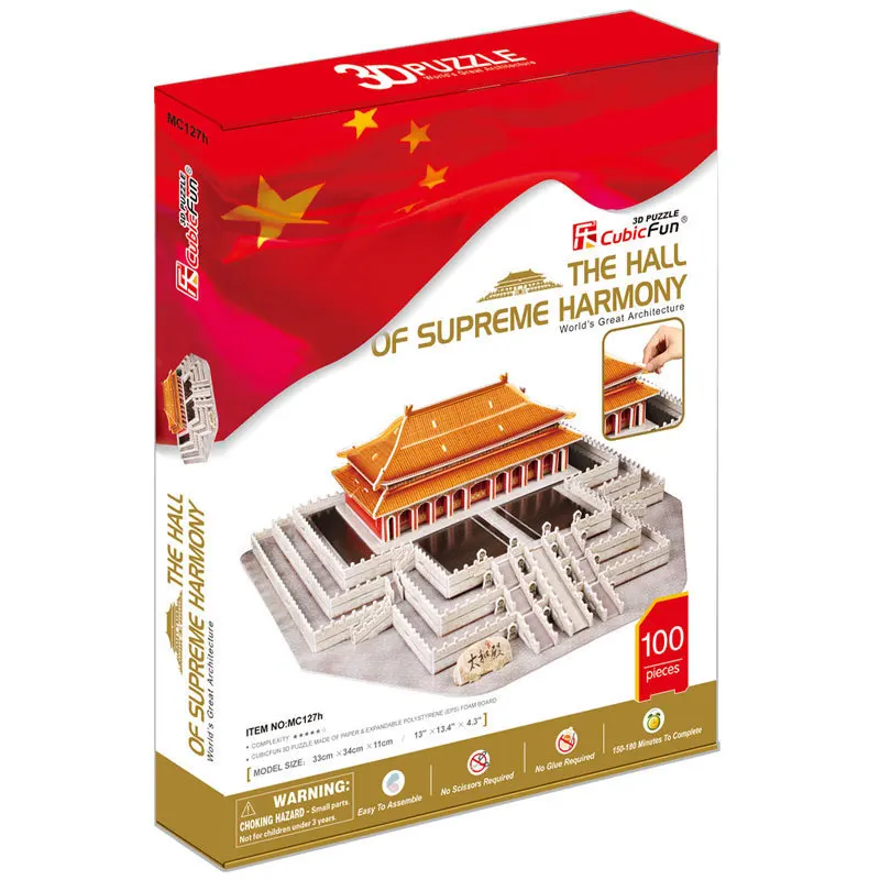 Мировая знаменитая модель строительства 3D пазл Китайская классическая