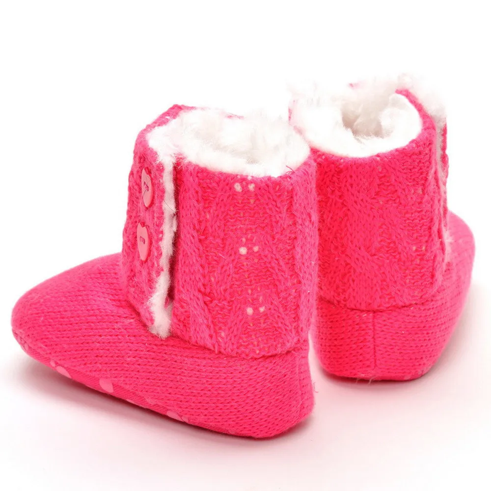 Теплые пинетки сапоги одежда для малышей Вязание шерстяной материал теплые