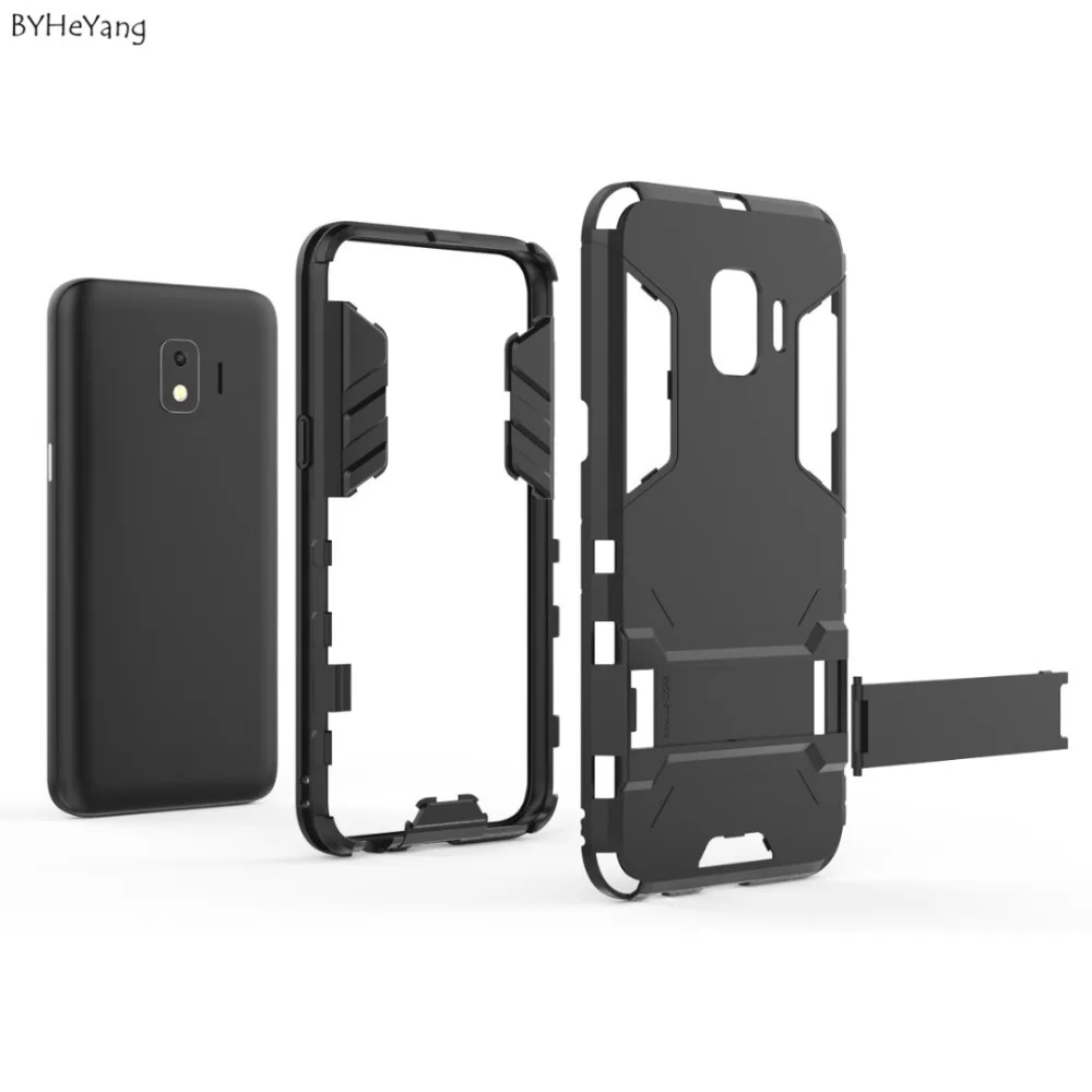 BYHeYang для Samsung Galaxy J2 Core чехол PC + Силиконовая Броня ударопрочный 3D защитный J2core SM-J260