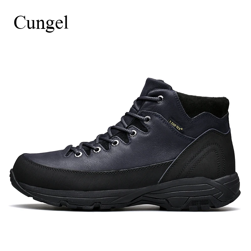 Cungel Outdoor Hiking shoes Autumn/Winter Sneakers men Waterproof Sand control Anti-skid Warm Trekking boots Mountain climbing | Спорт и