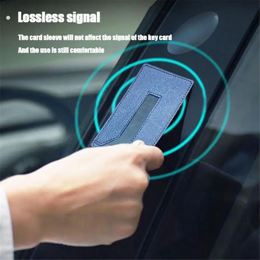 

New Leather Key Card Holder Protector Cover Key Chain For Tesla Model 3 Key Card Holder Accessories