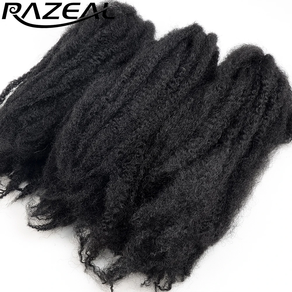 Razeal 18 дюймов 100 г/шт. афро кудрявые марли косички для наращивания крючком
