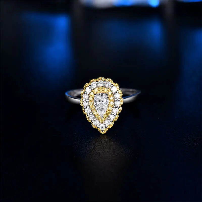 Женское кольцо из белого золота 14 к с бриллиантами|ring design|gold naturalring ring |