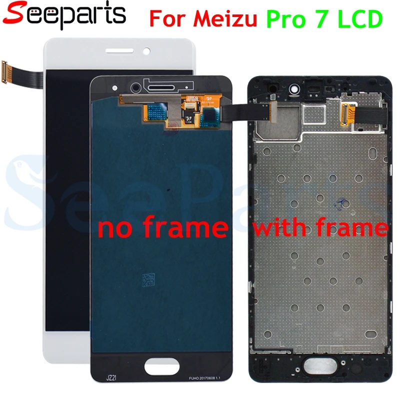 

100% Tested For Meizu Pro 7 LCD Display + Touch Panel Digitizer Assembly With Frame Replacement Parts For MEIZU Pro7 Display