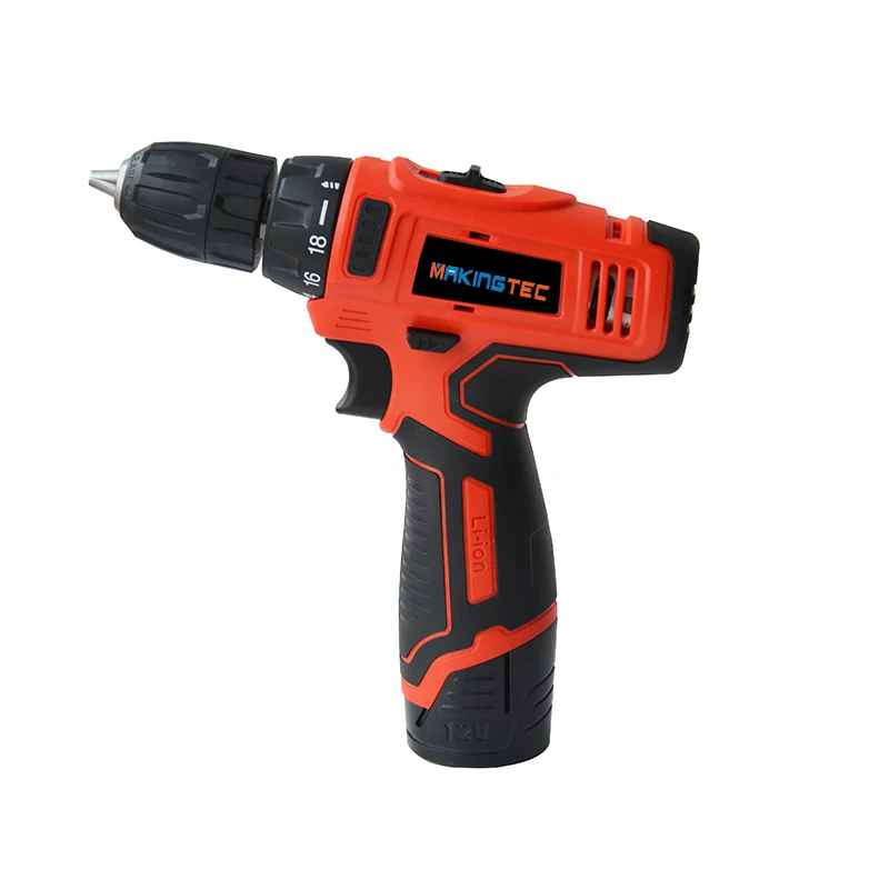 Makingtec 12V Аккумуляторная дрель электрическая отвертка Мощность Инструменты Мини Беспроводной драйвер 2-Скорость Мощность дрель DC литий-ионный Батарея