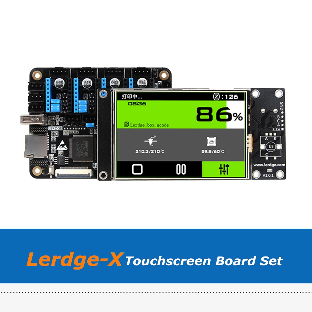 Новый 3 5 дюймов 32bit Lerdge X сенсорный Экран доска набор для Delta Corexy XYZ 3D принтеры с 4 шт.