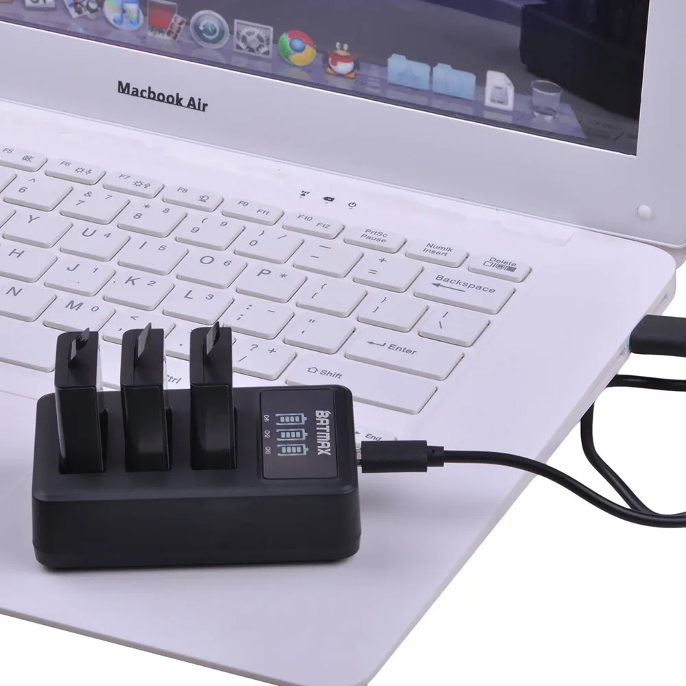 Batmax 2 шт. PG1050 батарея для камеры + LED 3 слота USB зарядное устройство SJCAM SJ4000 WiFi SJ5000 Plus