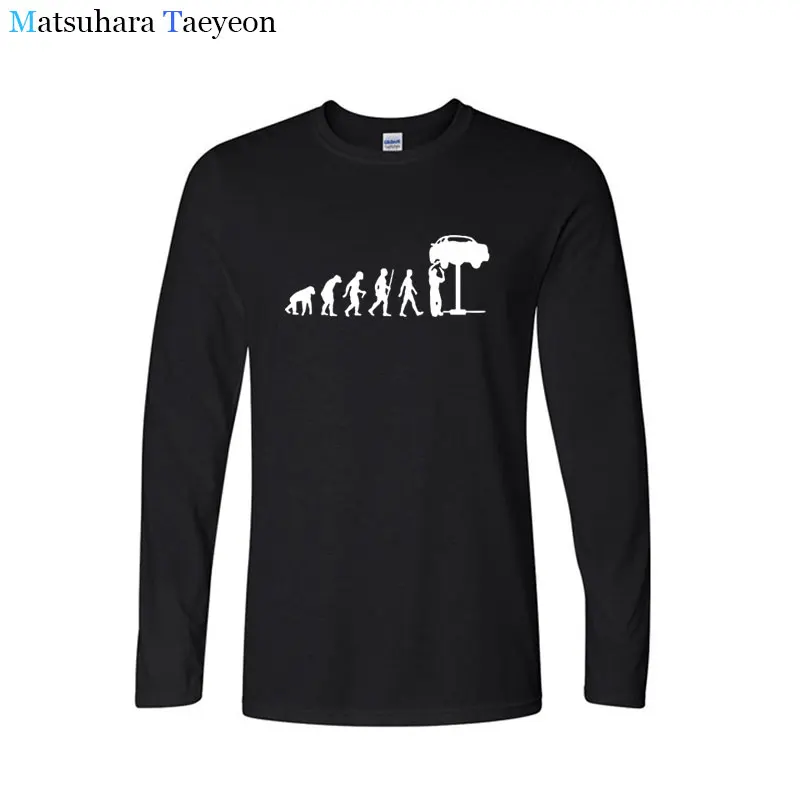 Мужская футболка с длинным рукавом Matsuhara Taeyeon брендовая круглым вырезом и принтом