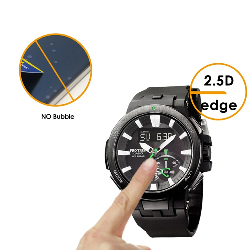 Защитная пленка для экрана из закаленного стекла 9H 2.5D Casio PRW 7000 8000 с защитой от