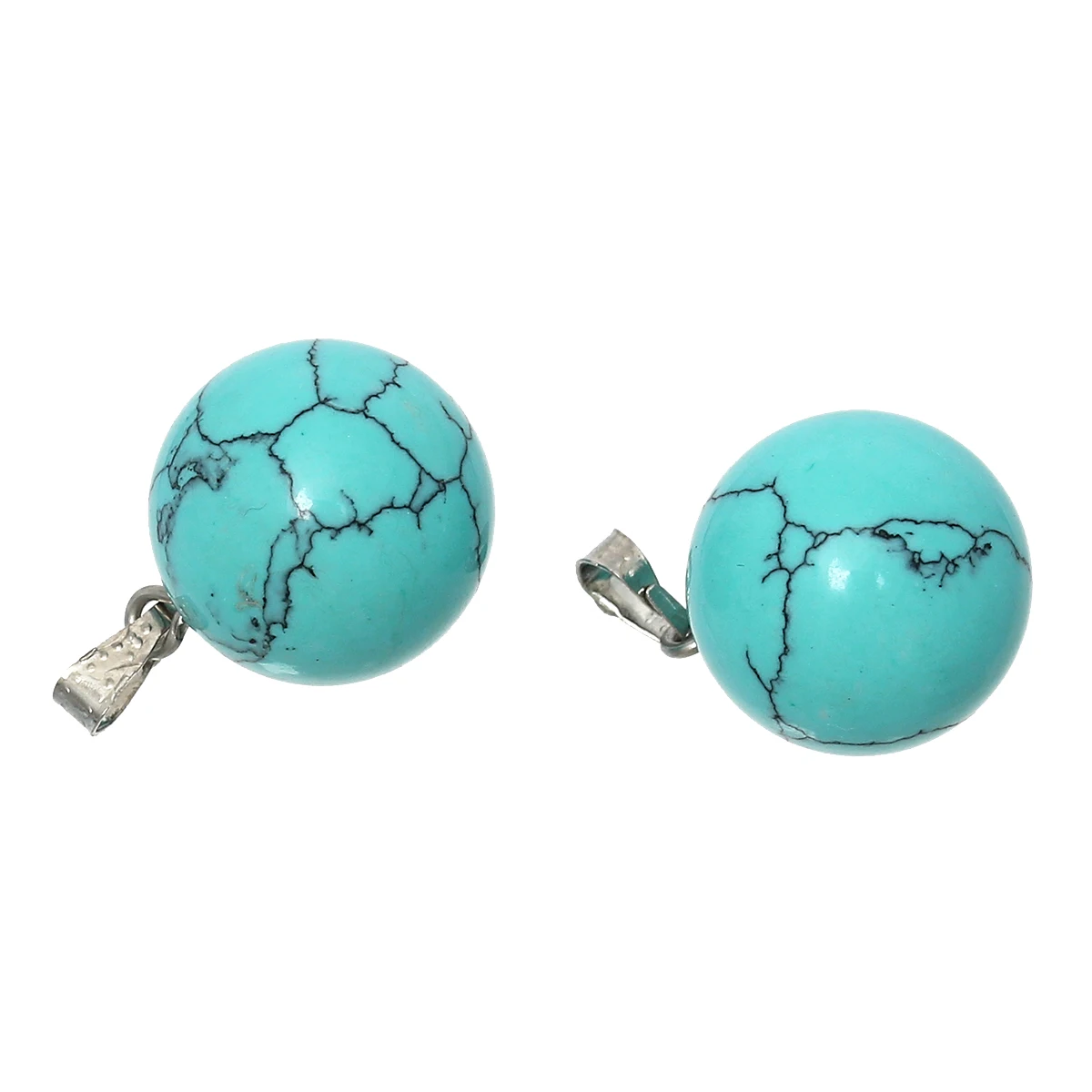 DoreenBeads созданная Подвеска из драгоценного камня подвески круглые синие 22 0 мм (7/8