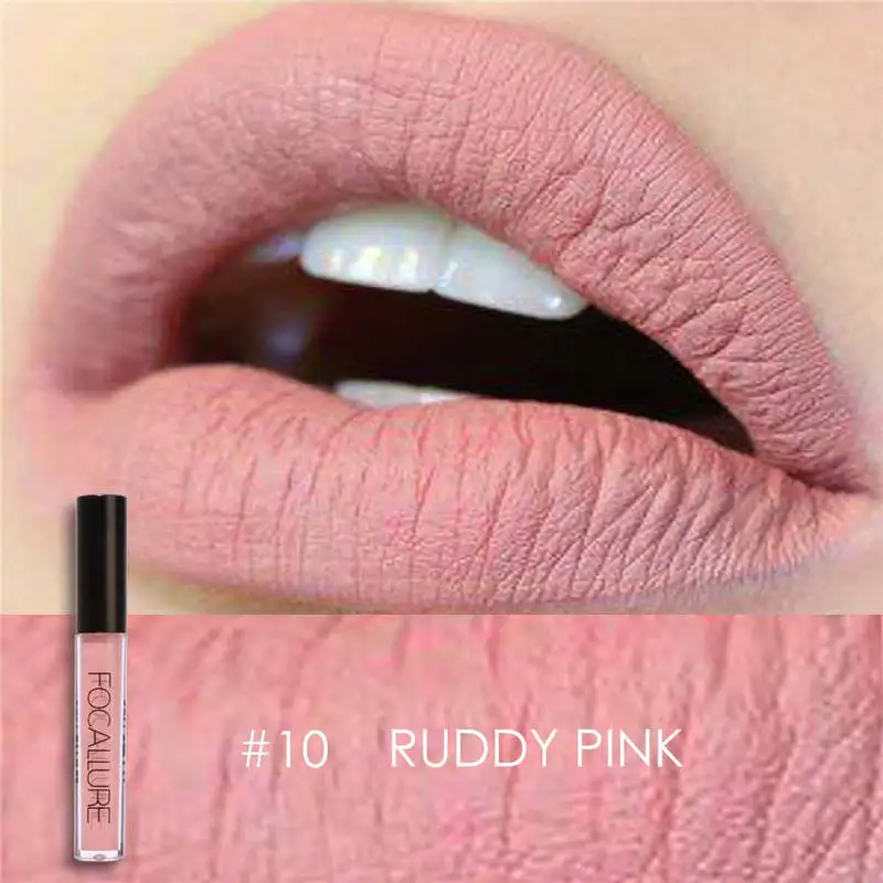 10 Focallure Matte жидкая губная помада водостойкая увлажняющая гладкая губная помада стойкий тинт для губ Косметика для макияжа губ - Цвет: 10