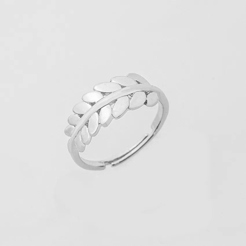 GORGEOUS TALE 10pcs Wholesale Rose Gold Engagement Ring Trendy Bague Resizable Leaf Rings For Women Men Jewelry|anillos hombre|rose gold engagement