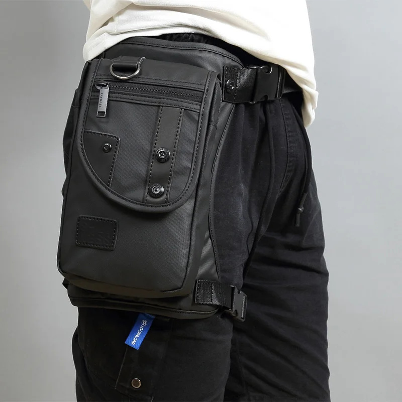 Для мужчин поясная Водонепроницаемый нейлон/холст messenger Сумки на плечо Crossbody мотоциклист Бум Хип пояса кошелек Fanny падения нога Сумки