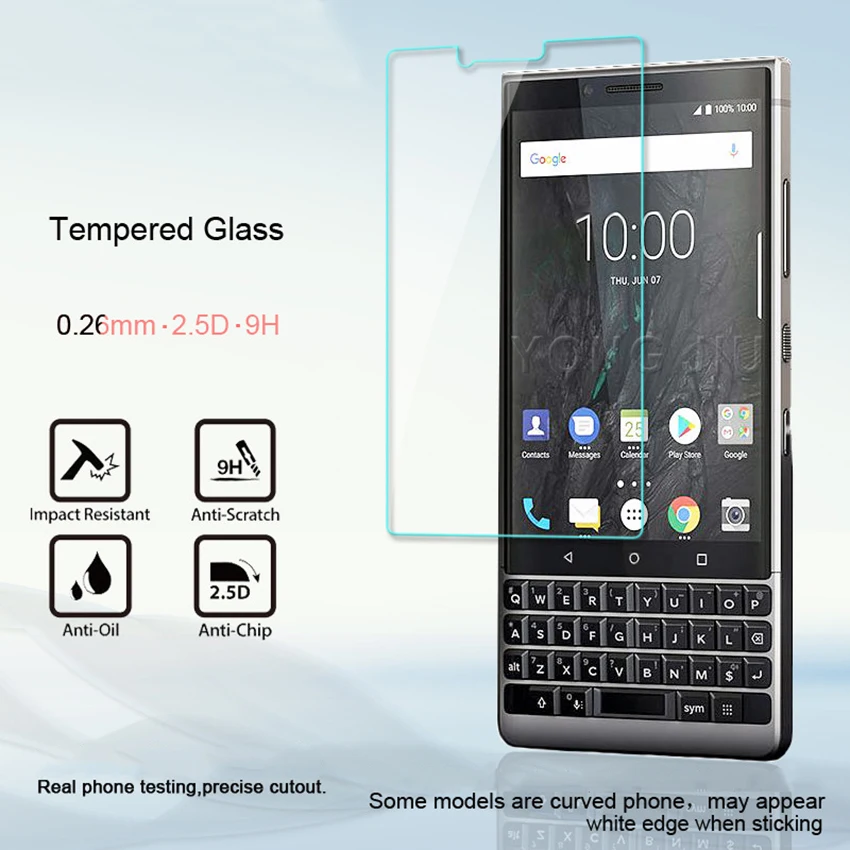 For BlackBerry Key2 Tempered Glass 9H 2.5D Premium Screen Protector Film Keytwo Key 2 Two 4.5&quot | Мобильные телефоны и