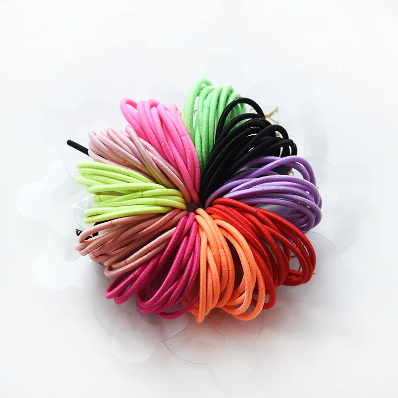 100 шт./компл. нейлоновые резинки карамельных цветов для девочек 3 см Детские