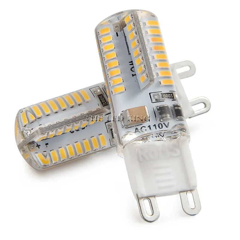 10 шт Мини G9 светодиодный светильник 9W 64 светодиодный s AC220V 110V лампы SMD3014 с регулируемой яркостью