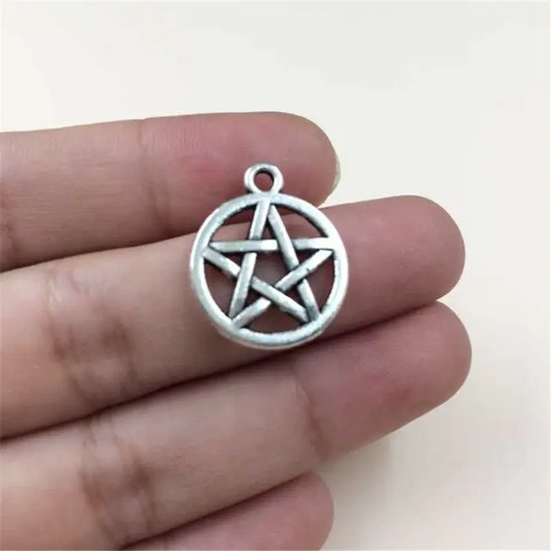 Antique Silver and Bronze Cute Star Sign Charms Pendants Alloy Pendant DIY Charm Jewelry Making Lead Nickel free 30pcs T713 | Украшения и
