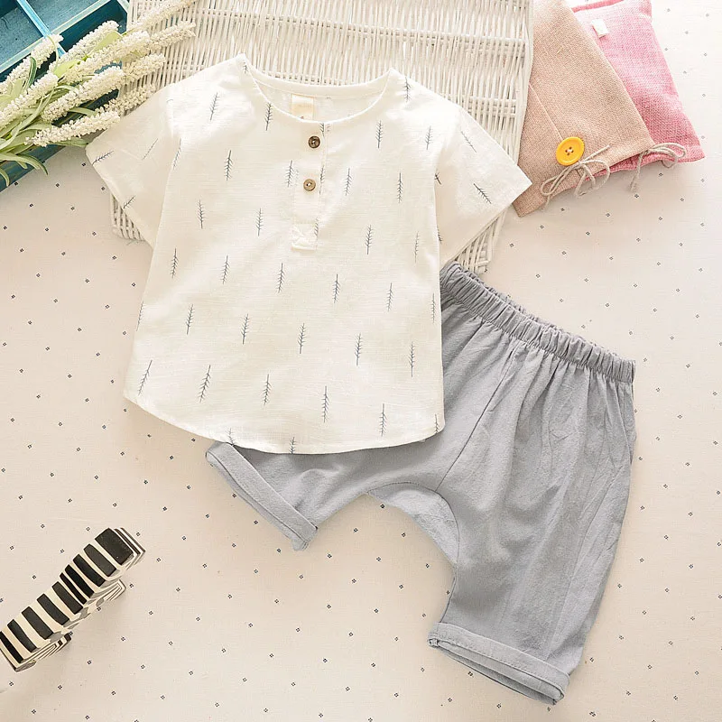 Детская одежда для мальчиков летняя детская футболка штаны хлопковая Удобная