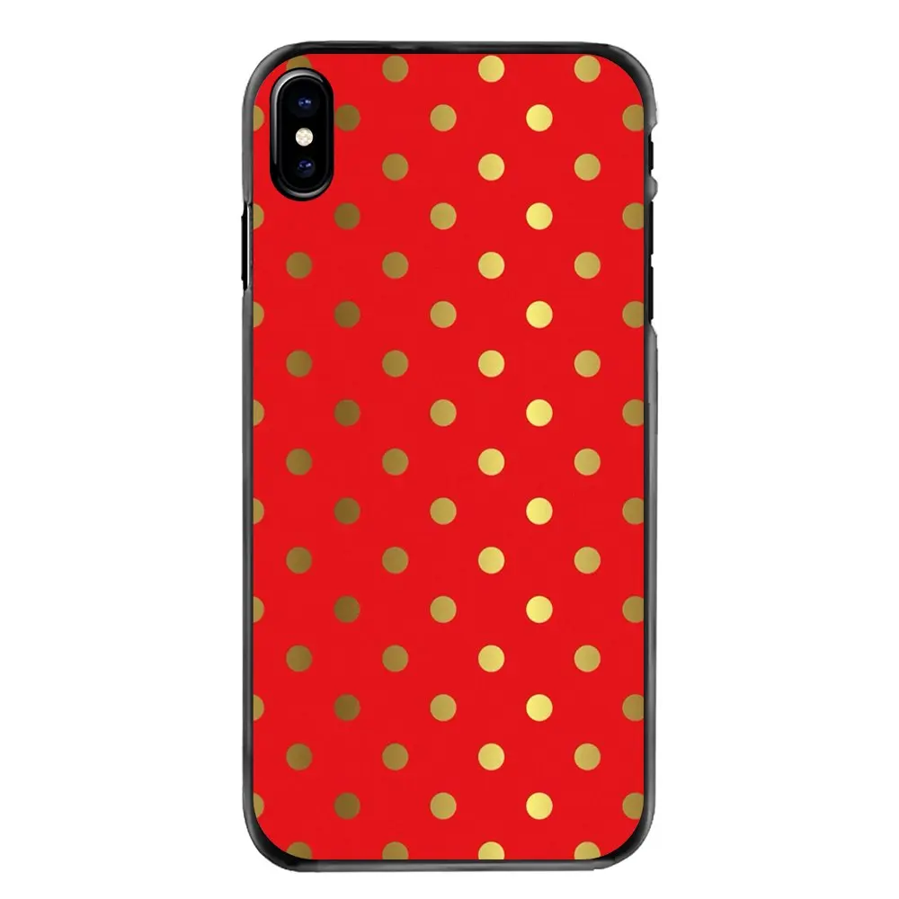 Красный розовый желтый золотой Confetti Dots искусства шаблон телефона Чехлы для iPhone 4
