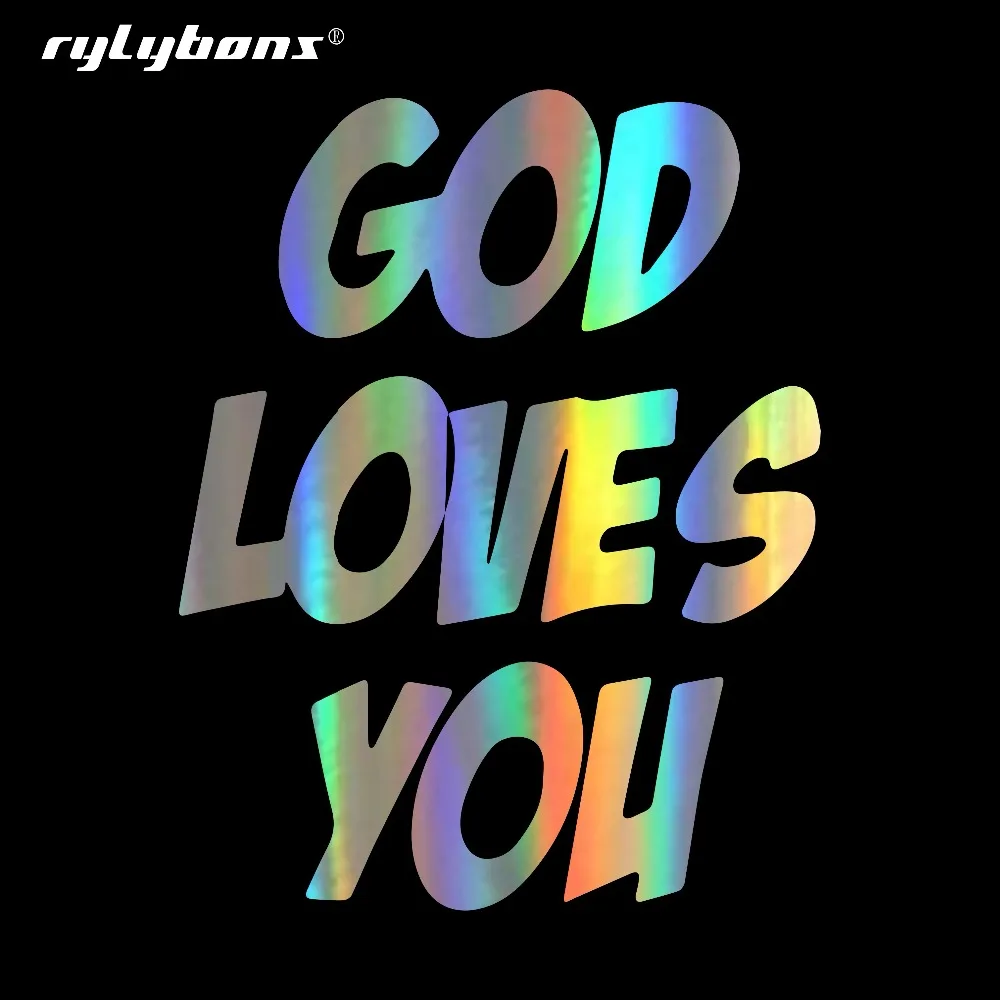 Rylybons God Love You дизайн наклейки для автомобиля мотоцикла кузов машины окно Стайлинг
