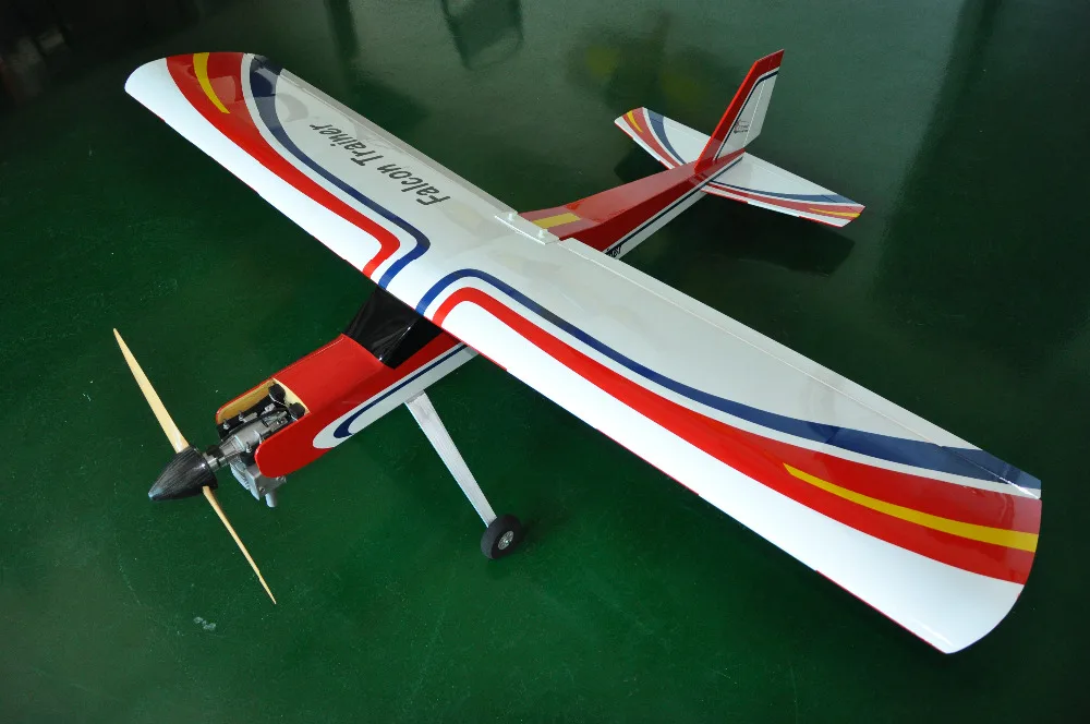 Falcon Trainer 20cc радиоуправляемого самолета на бензине Balsa деревянная модель для