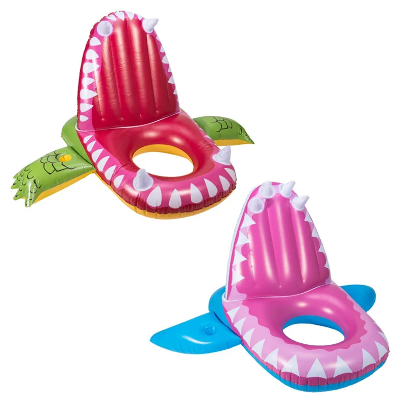 160 см Гигантский Человек едящий Акула крокодиловый бассейн плавающий круг кресло