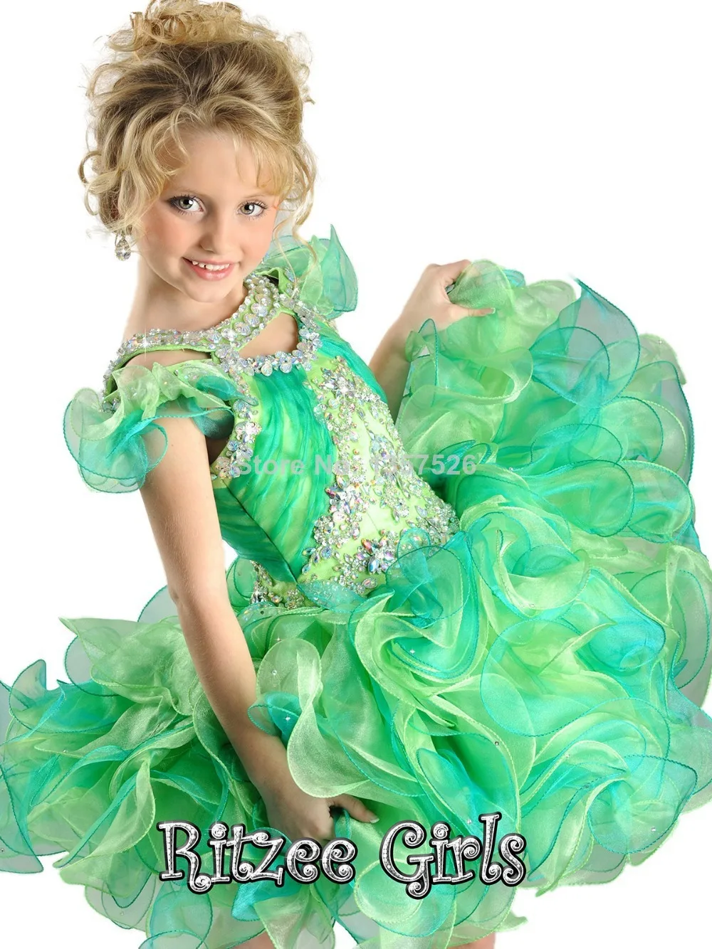 Off плечи бусины блестки девушки театрализованное платье органзы маленькая рози