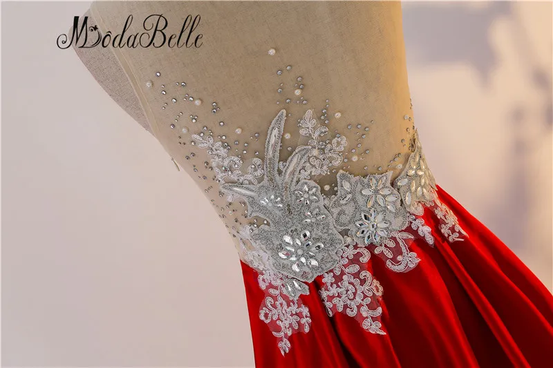 Modabelle Vestidos Festa Longo атлас с кружевом бусинами вечернее платье сексуальное