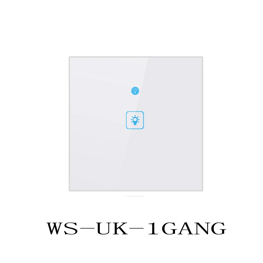 WS UK 1 GANG WS Wi-Fi(в том числе от приложений сенсорный Управление настенный светильник Переключатель 1/2/3 Панель настенный сенсорный светильник выключатель Smart google Home с Alexa - Комплект: WS UK 1 GANG