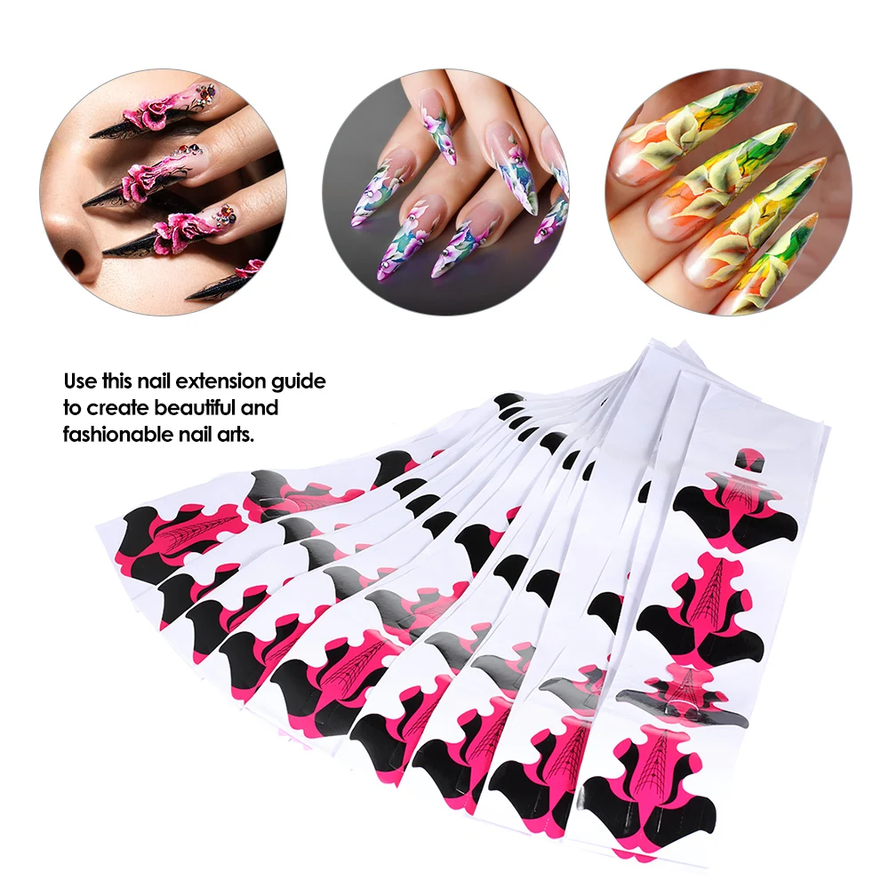 100 шт. наклейки для наращивания ногтей|nail forms|nail form stickernails gel extension |