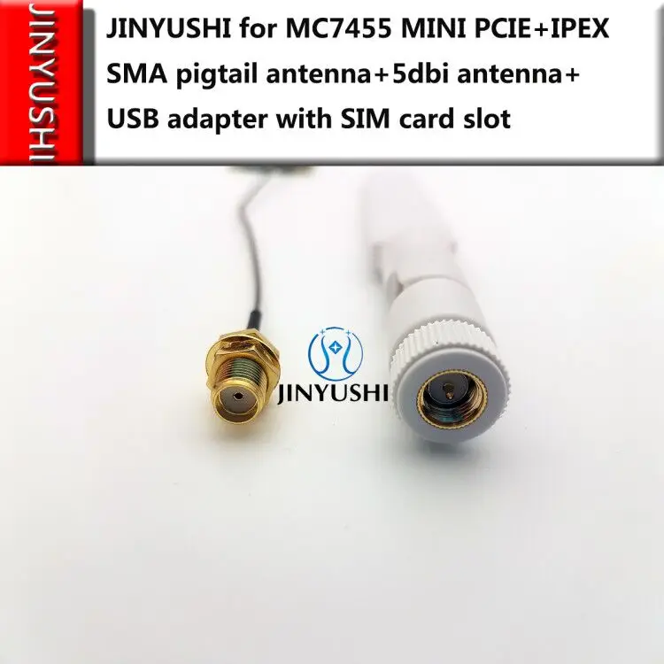 Мини-PCIE + MINI PCIE USB адаптер для Sierra Wireless MC7455 IPEX SMA Пигтейл/провод антенны 5dbi антенна