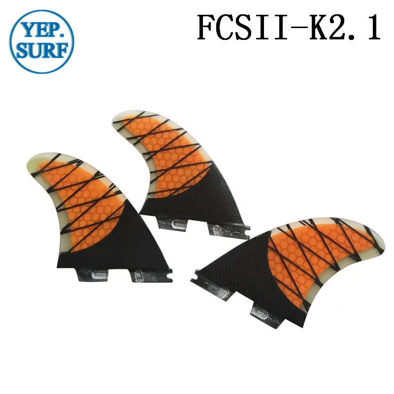 Двойные вкладки 2 плавник с Сотами Carbon Tri Set Fin двойные UK2.1 для серфинга