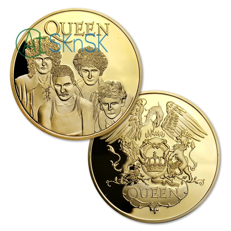 1 шт Королева рок группа музыка памятные легенды позолоченная монета|coin coins|coin