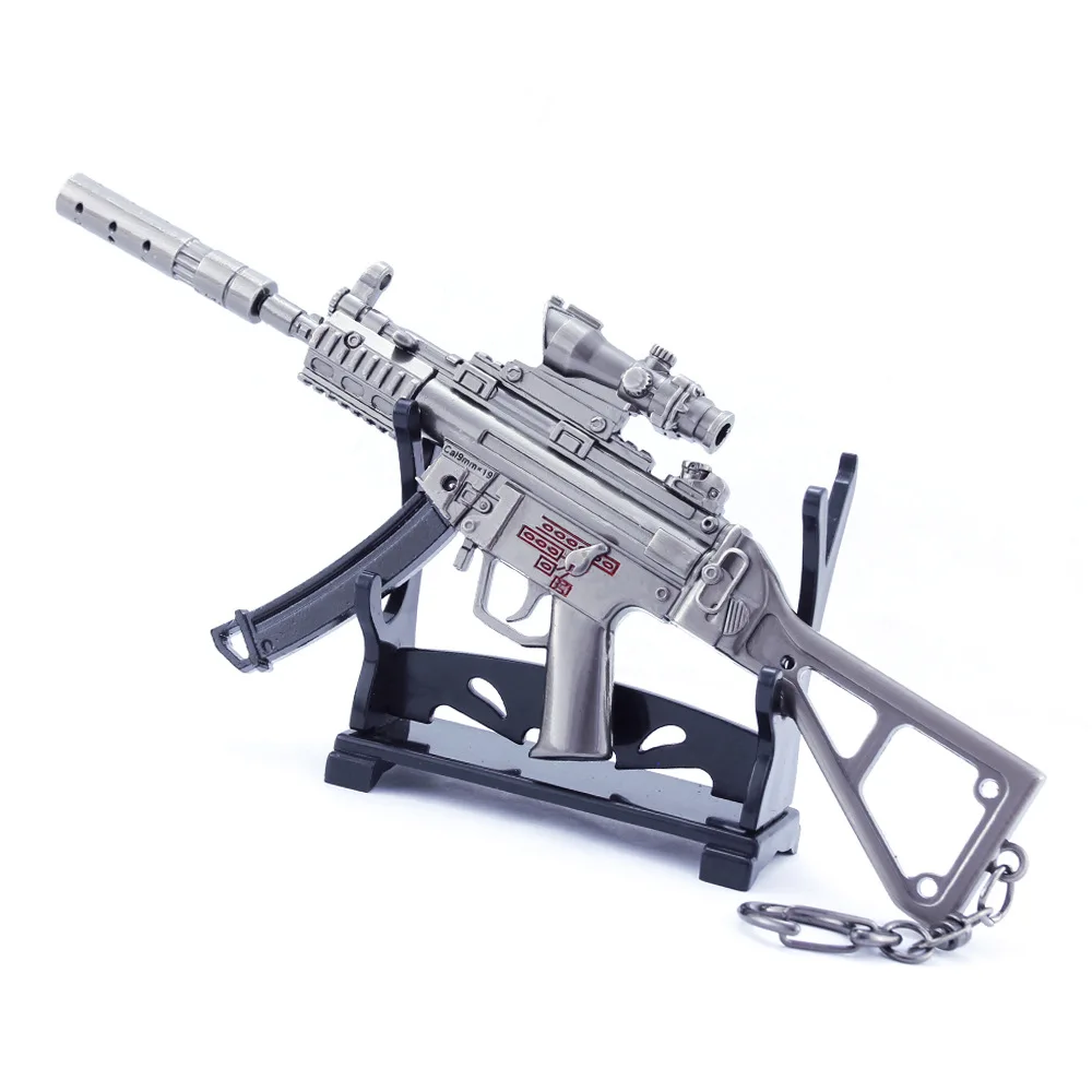 Playerunknown's боя PUBG P1911 M16A4 98k M762 G36C MP5K Косплэй реквизит серый цвет с красноватым отливом брелок игрушка 6 шт./компл