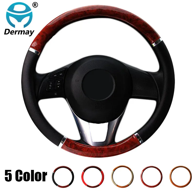 Чехол на руль из экокожи для BMW VW Golf Polo CC Hyundai Kia Nissan Honda Accord|steering wheel cover leather|wheel