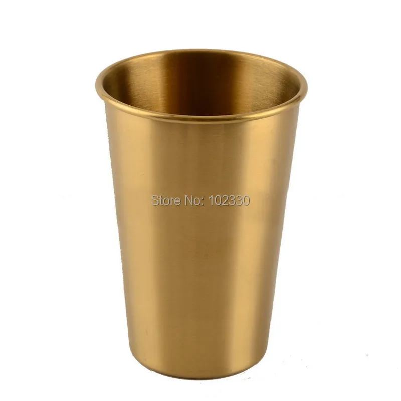 

20pcs Stainless Steel Gold Color Tumbler Metal Cups Outdoor Camping Travel Drinking Coffee Tea Beer Drinkware
