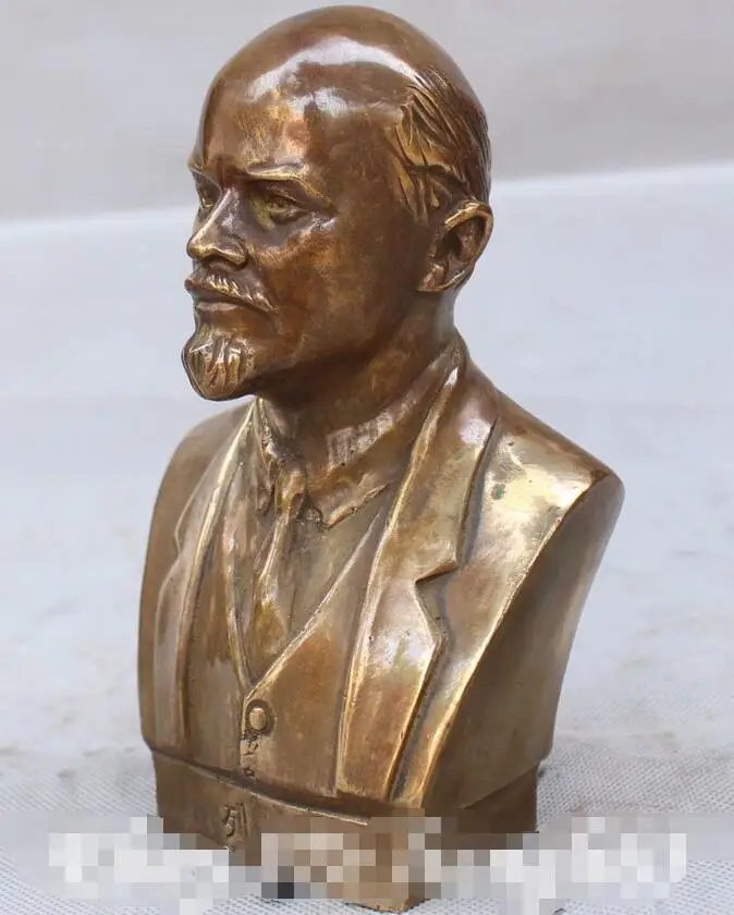 6 &quotСтарый китайский Советский Союз Россия Бронзовая Скульптура В. И. Ленин