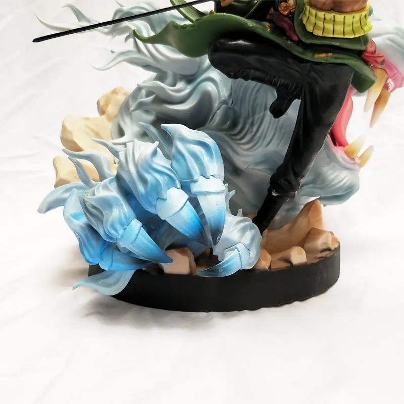Одна деталь POP Roronoa Зоро 23 см Боевая версия тигра фигурка GK окрашенная Фигурка делюкс ПВХ Коллекционная модель игрушки Brinquedo