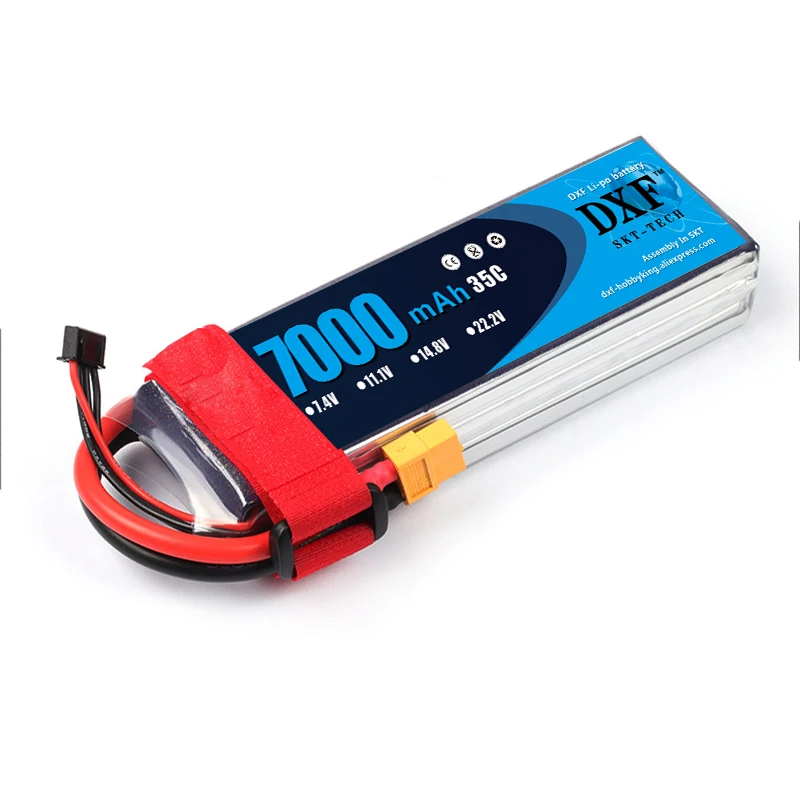 DXF Li-Poly батарея 7 4 V 7000mAh 35C MAX60C 2S RC автомобиль Lipo Bateria Мультикоптер Квадрокоптер