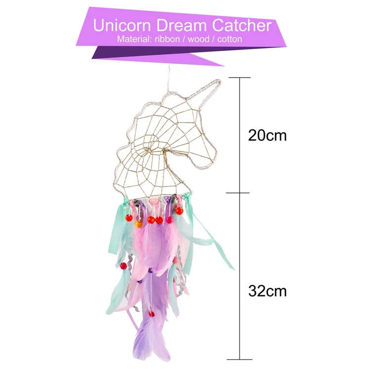 Unicorn head Единорог, Ловец снов, аксессуары, украшения на день рождения, Детские вечерние единороги, сувениры для девочек, детский душ, свадебные подарки для гостей - Цвет: Unicorn head