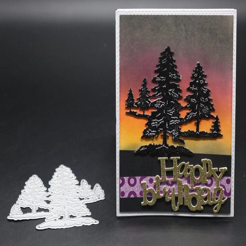 Glita Creatif деревья новые металлические режущие штампы для поделок Скрапбукинг