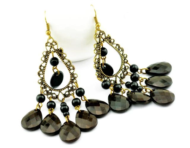 Ретро Модные полые серьги в виде кисточки длинные висячие класса люкс винтажном