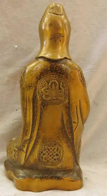 11&quot China bronze copper Buddhism Kwan-yin Bodhisattva buddha Sculpture Statue | Дом и сад