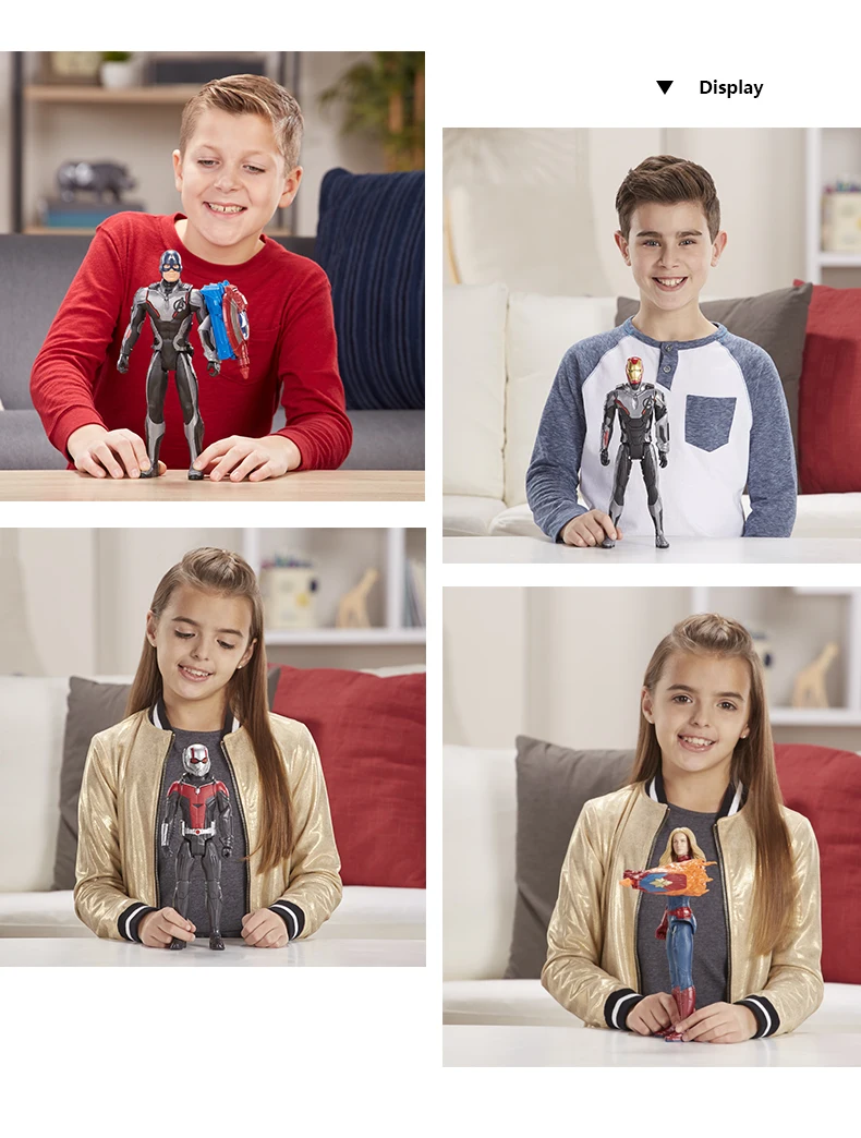 Hasbro Marvel Мстители 12 дюймов эндшпиль Titan Hero power FX Капитан Америка Железный человек Человек-муравей Капитан Marvel детская игрушка подарок