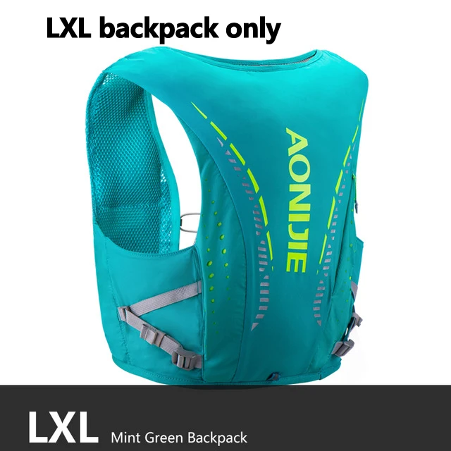 LXL vest only-green AONIJIE 10L Кожаный Рюкзак гидратация пакет рюкзак сумка Жилет Жгут водный Пузырь Пешие прогулки Кемпинг бег марафон гонки C942 - Цвет: LXL vest only-green