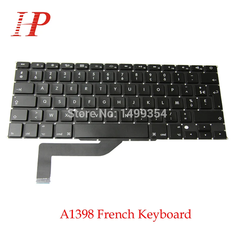 Оригинальный Новый A1398 Французский клавиатура для Apple Macbook Pro Retina 15