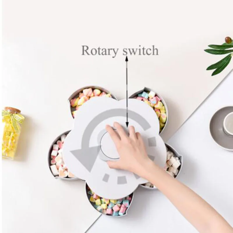 5 ячеек пластиковая коробка для хранения сухофруктов закусок семян креативный DIY