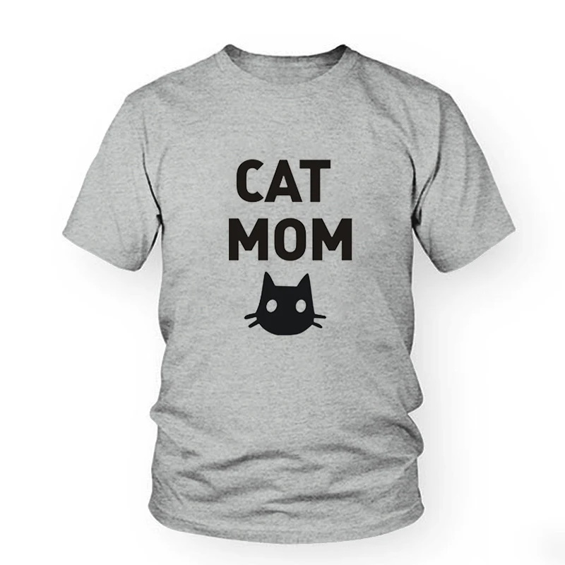 

Cat Mom Print Women Tshirt Cotton Casual Funny Female T Shirt Harajuku Casual Top Tee O Neck Hipster Tumblr Short Sleeve Shirts
