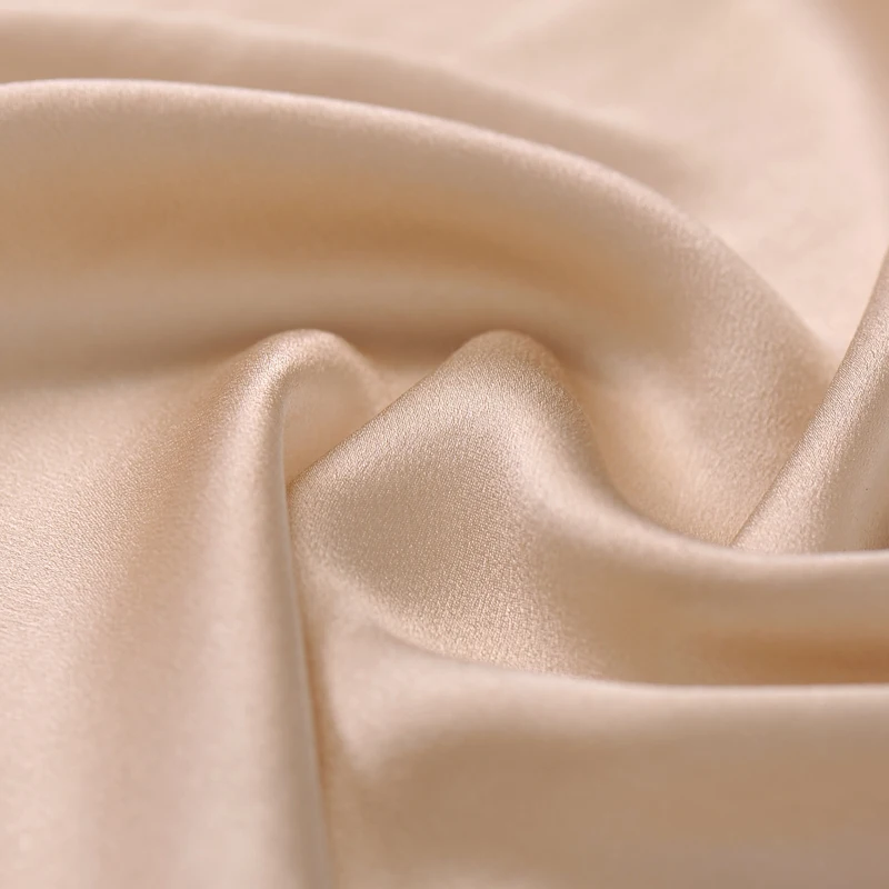 Solid color silk georgette satin fabric 12mm drape micro perspective clothing dress wholesale cloth | Дом и сад